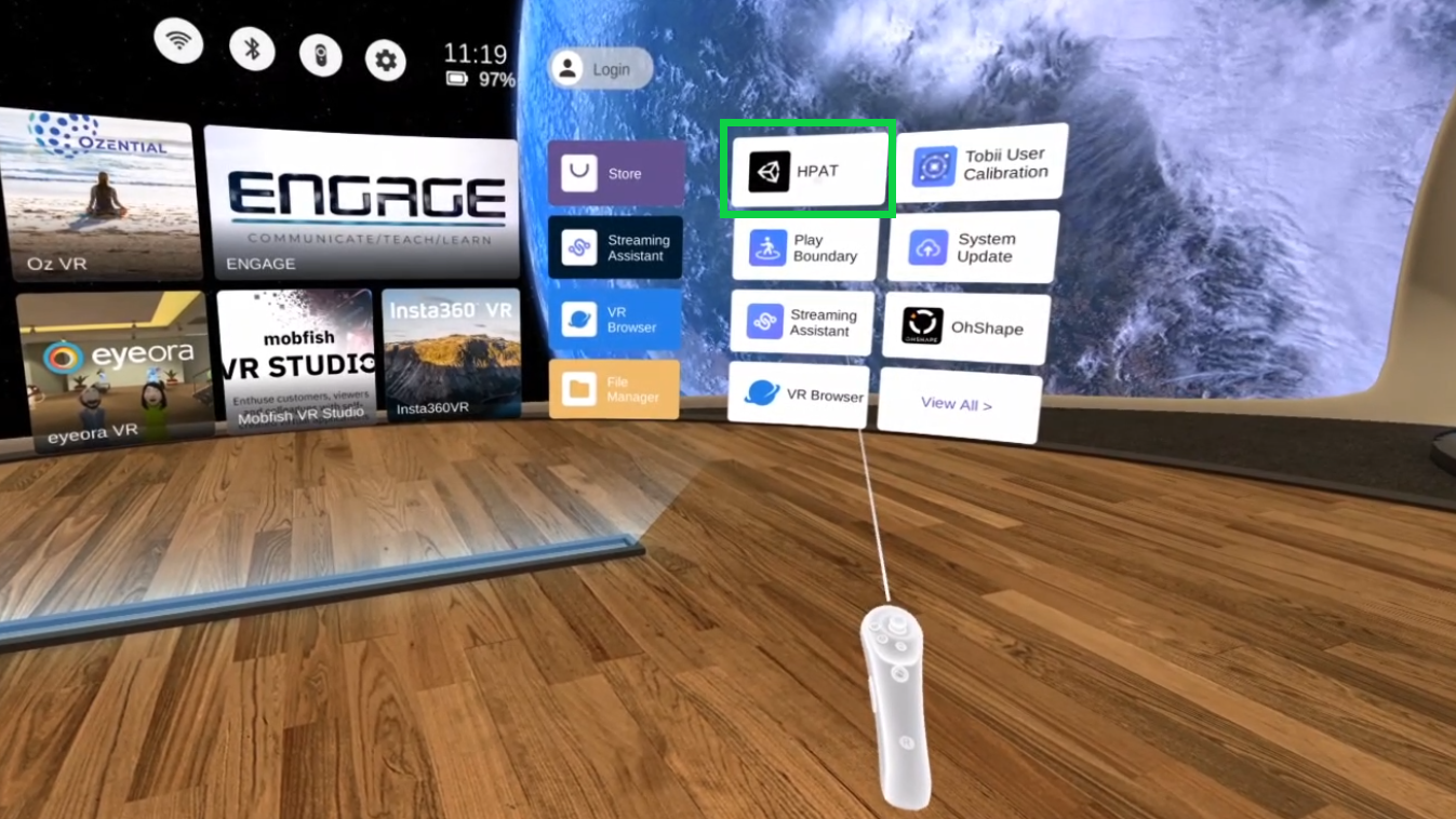 Pico Neo 2 Main Menu